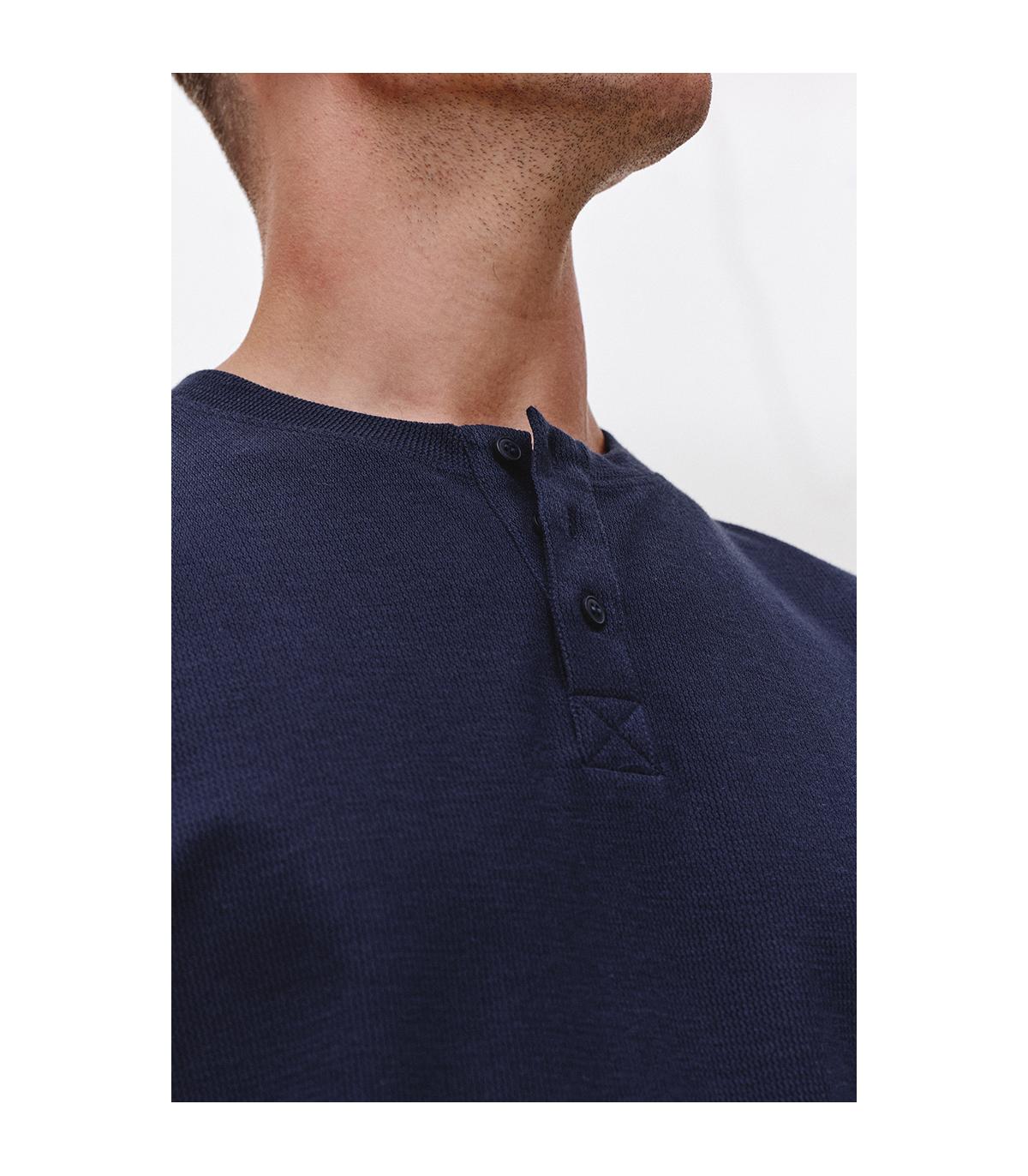 GRANATOWY LONGSLEEVE MĘSKI RISKO