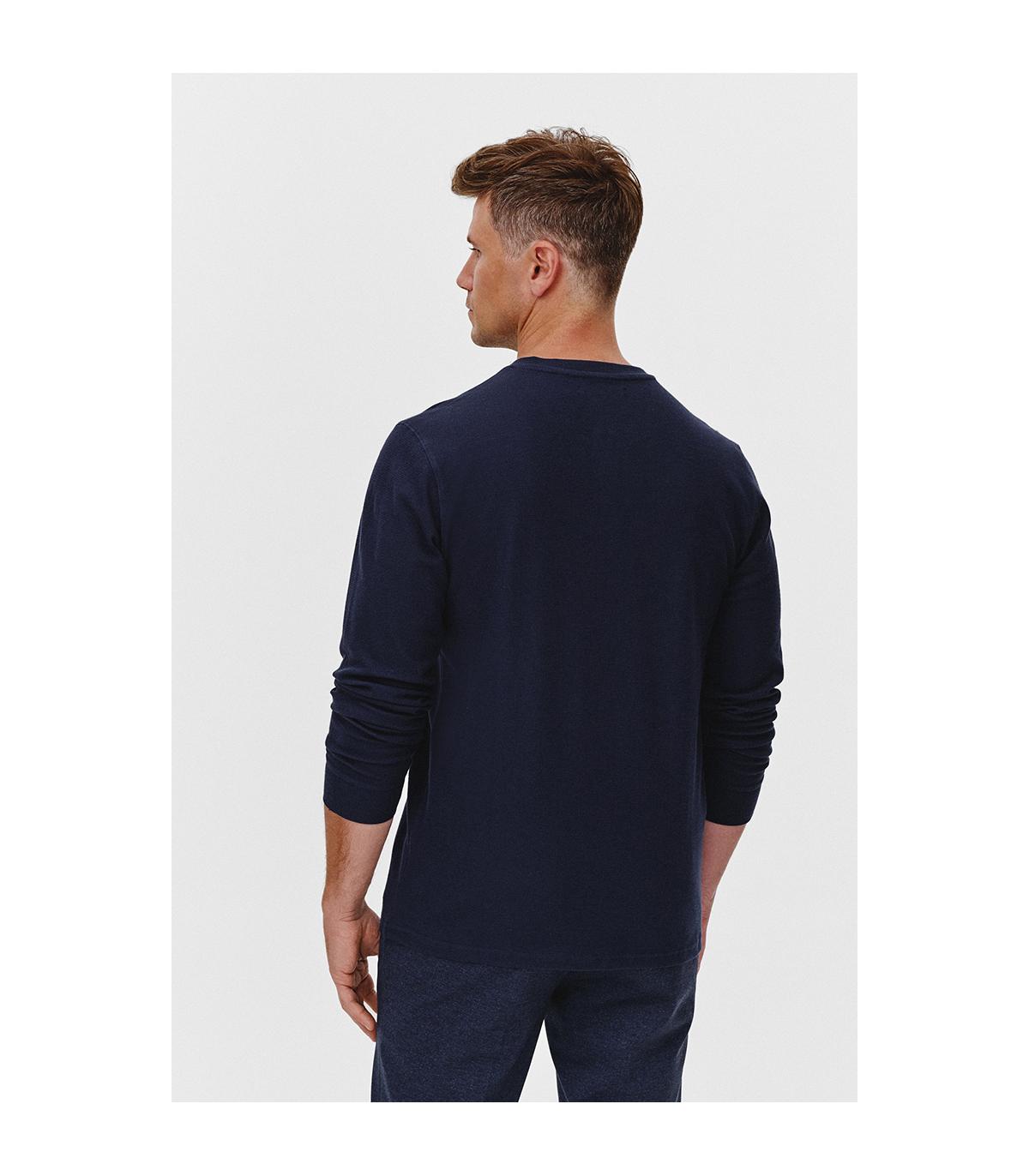 GRANATOWY LONGSLEEVE MĘSKI RISKO
