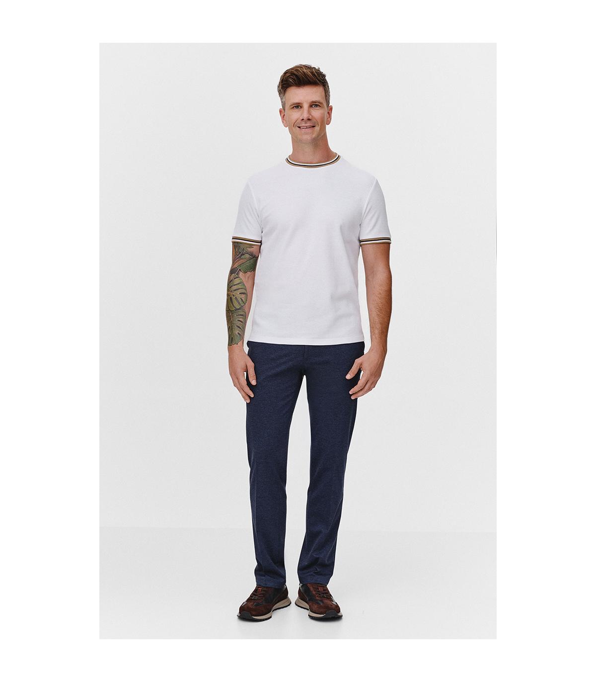 BIAŁY T-SHIRT MĘSKI RIBO