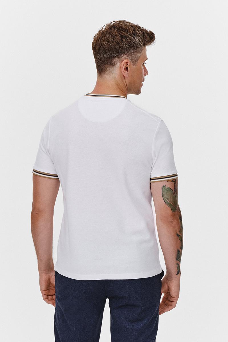 BIAŁY T-SHIRT MĘSKI RIBO