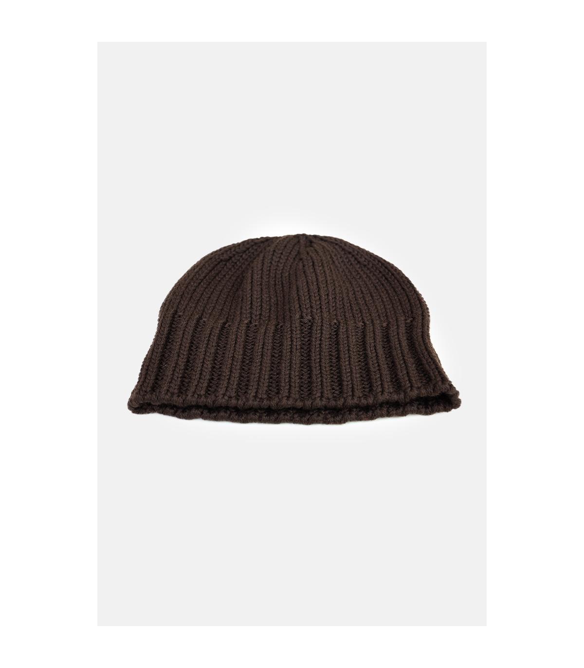 BRĄZOWA CZAPKA 100% WEŁNA MERINO ROM