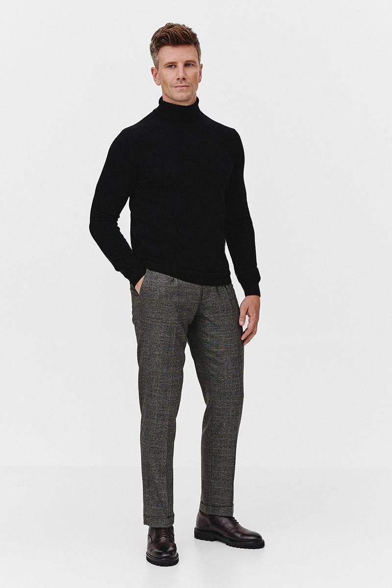 CZARNY GOLF 100% WEŁNA MERINO ROFO